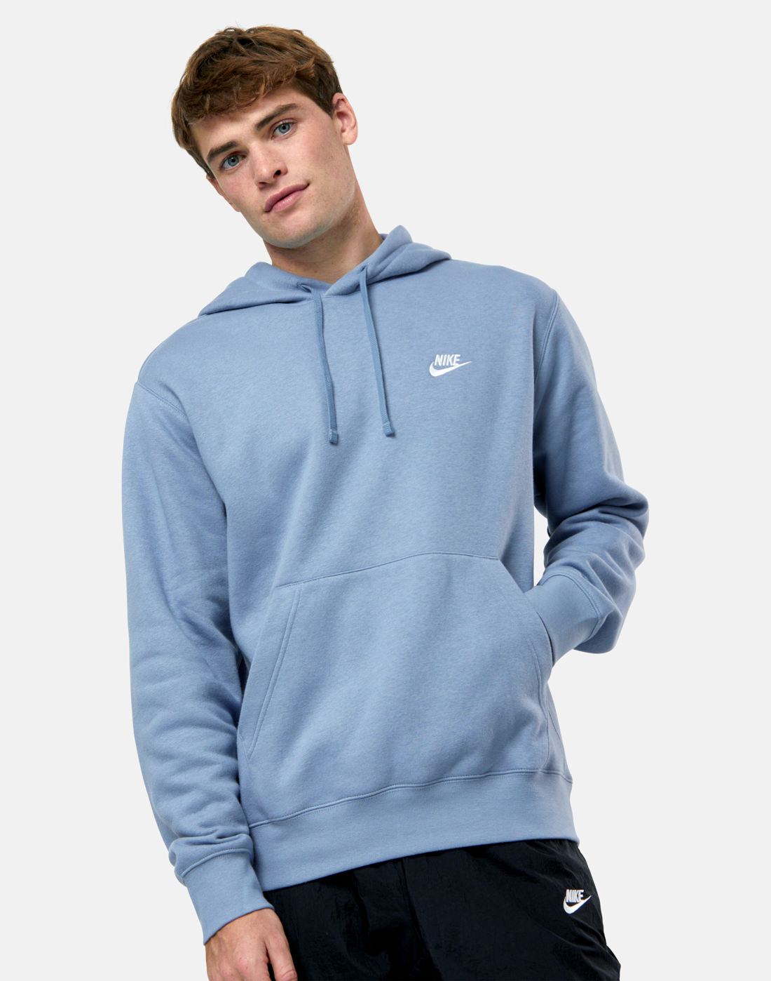 Nike Mens Club Hoodie - Blue | Life Style Sports UK