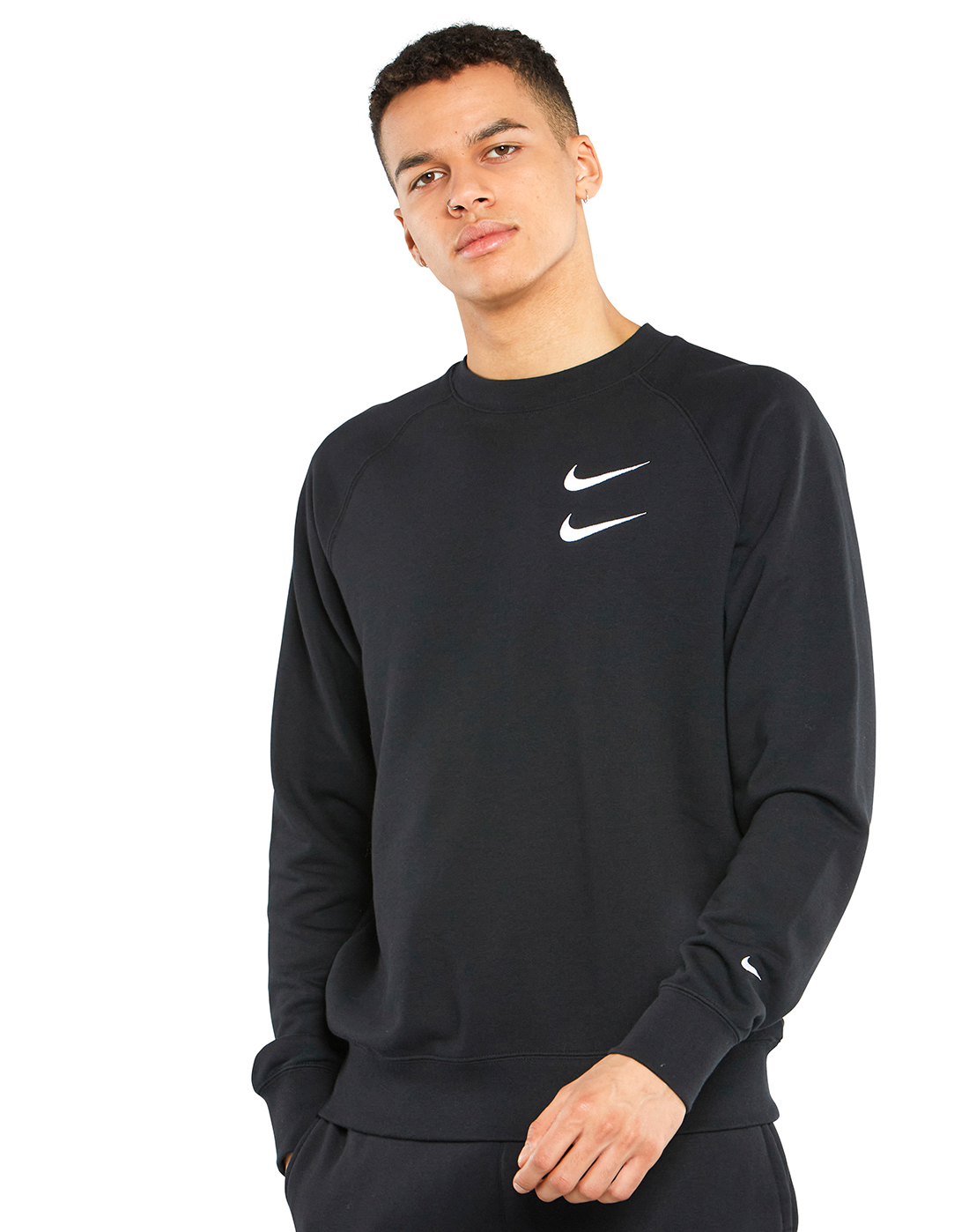 nike check crew neck