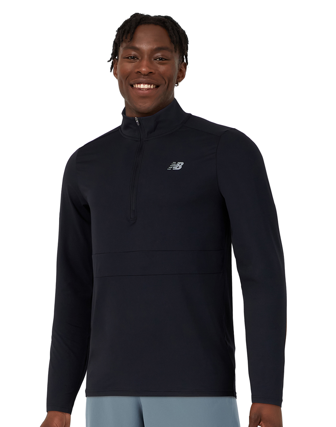 New Balance Mens Accelerate Half Zip - Black | Life Style Sports IE