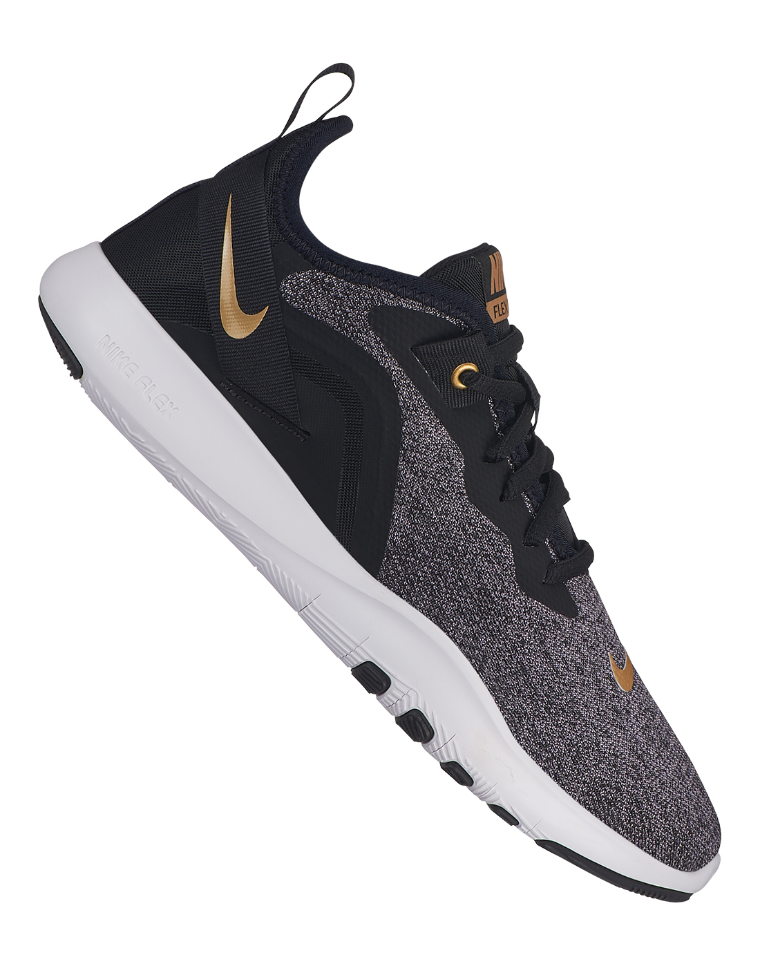 Women's Black \u0026 Gold Nike Flex TR 9 