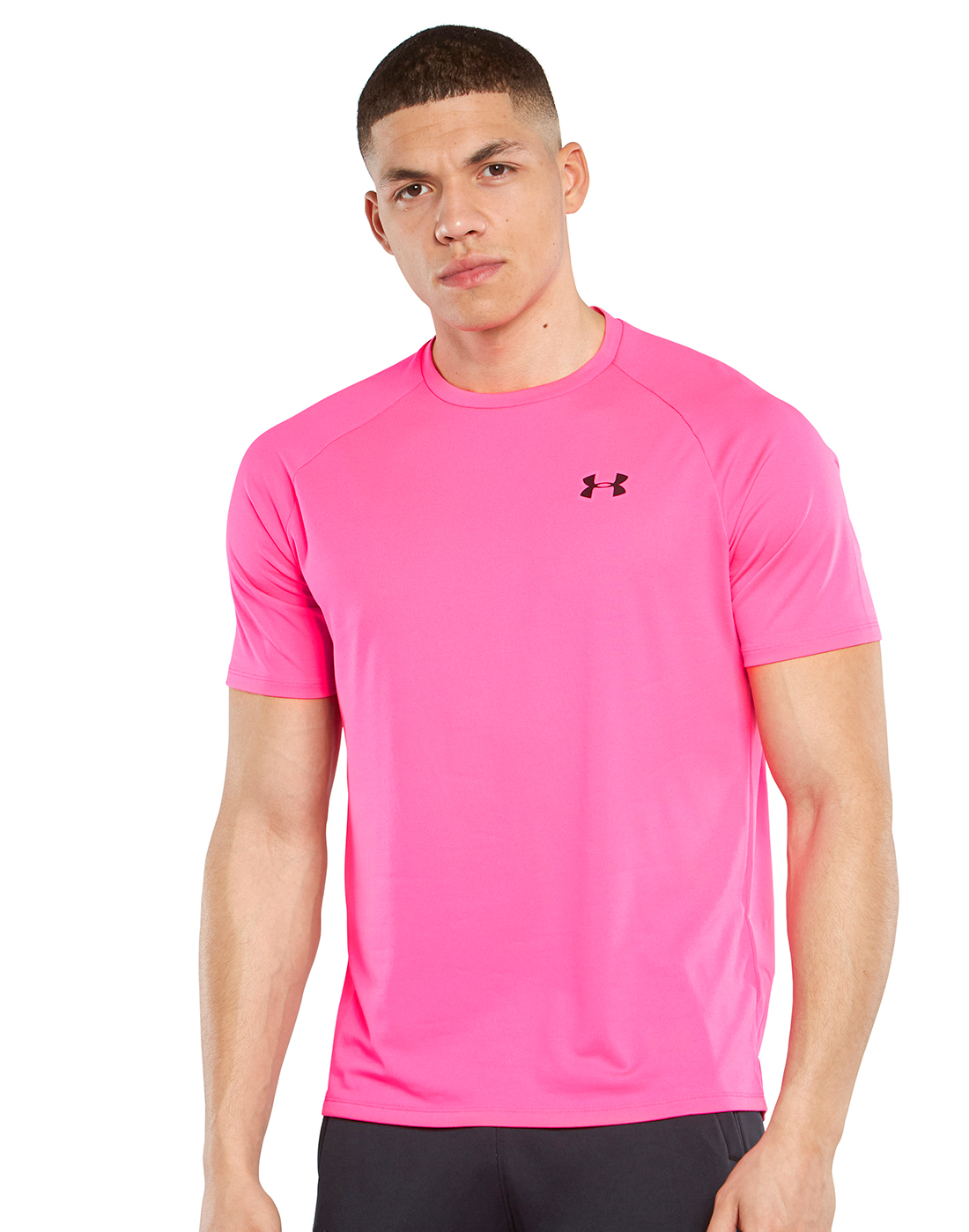 Under Armour Herren Fitness-Trainings-T-Shirt UA Tech™  2.0 Shirt pink schwarz 