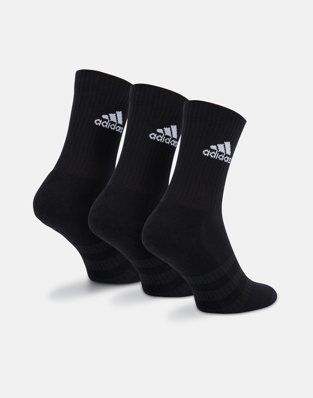adidas Cushion 3 Pack Crew Socks - Black | Life Style Sports IE