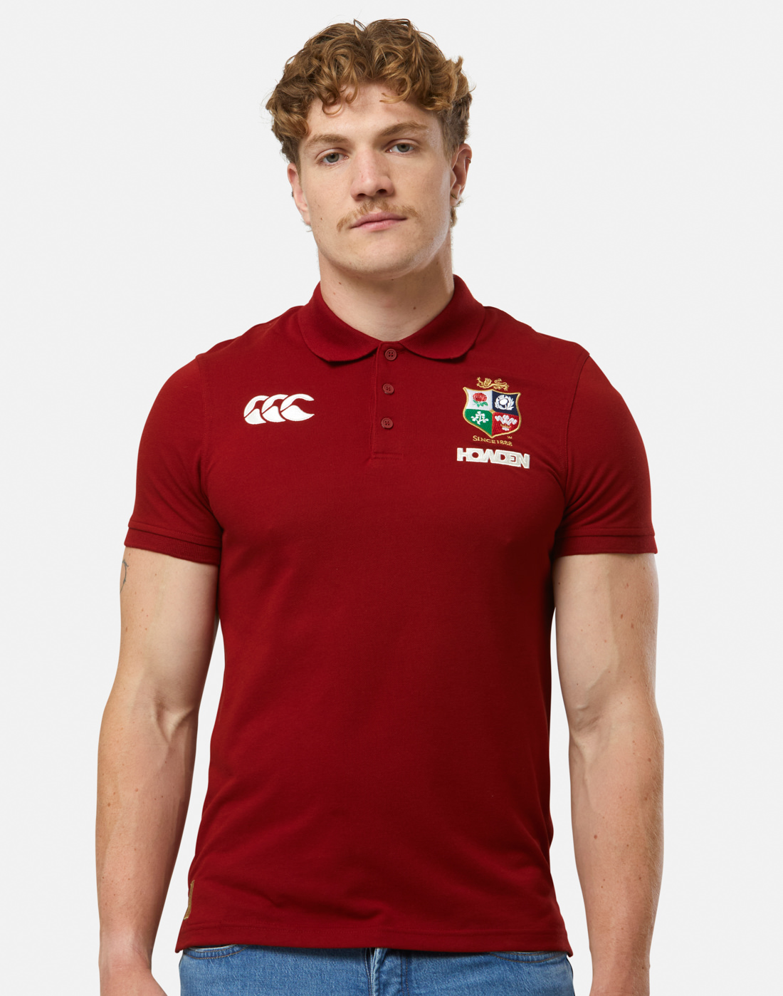 Men's Canterbury Adults British And Irish Lions Pique Polo in Red | Large | Cotton