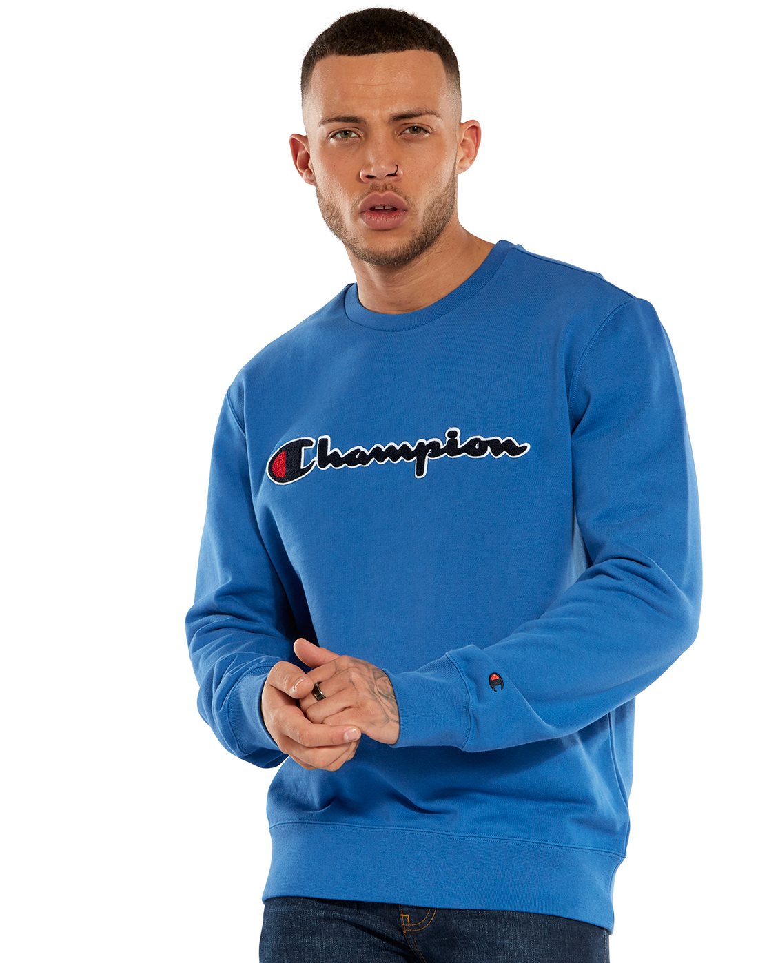 champion sweatshirt mens blue