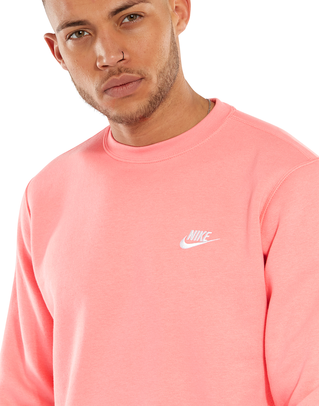 pink nike crew neck