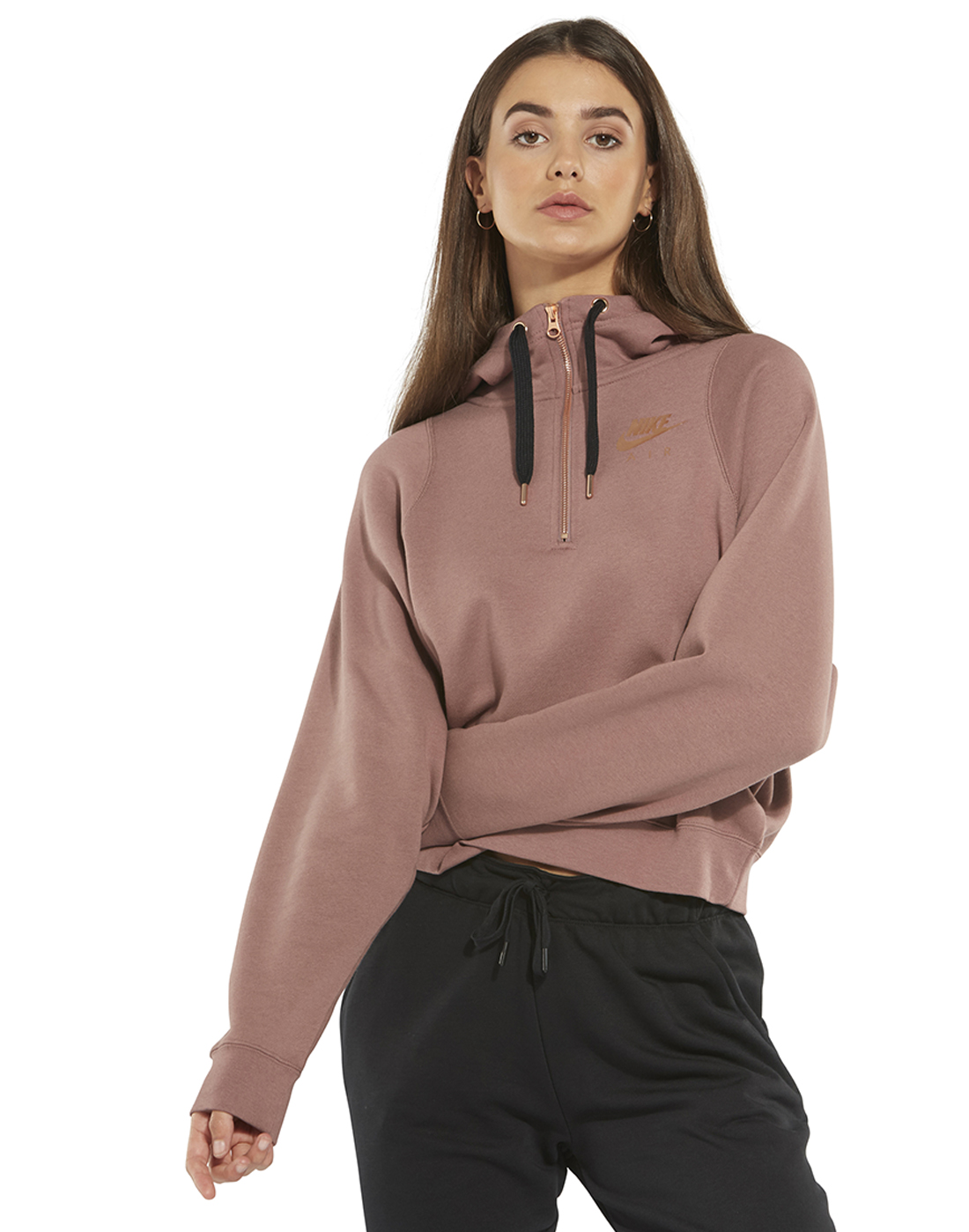 Women&#39;s Metallic Nike Air Half Zip Hoodie | Life Style Sports