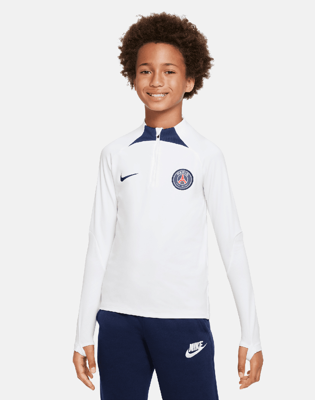 Nike Kids PSG 22/23 Strike Drill Half Zip Top - White | Life Style ...