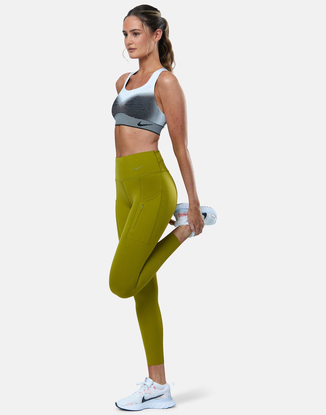 Nike Womens Go Mid Rise 7/8 Leggings - Green