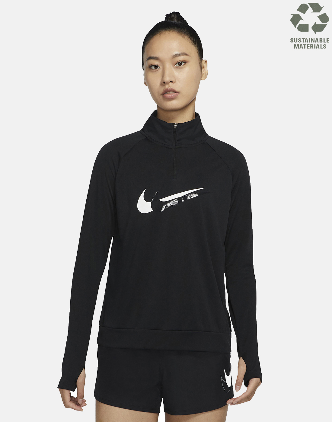 Nike Dri-FIT Swoosh women's black sports top - NIKE - Pavidas