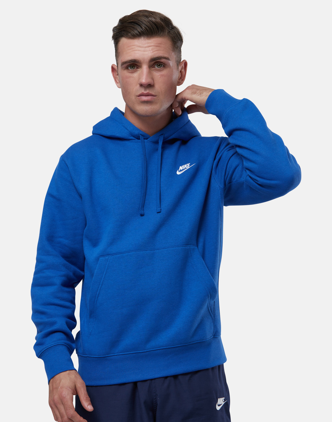 Nike Mens Club Fleece Hoodie - Blue | Life Style Sports IE