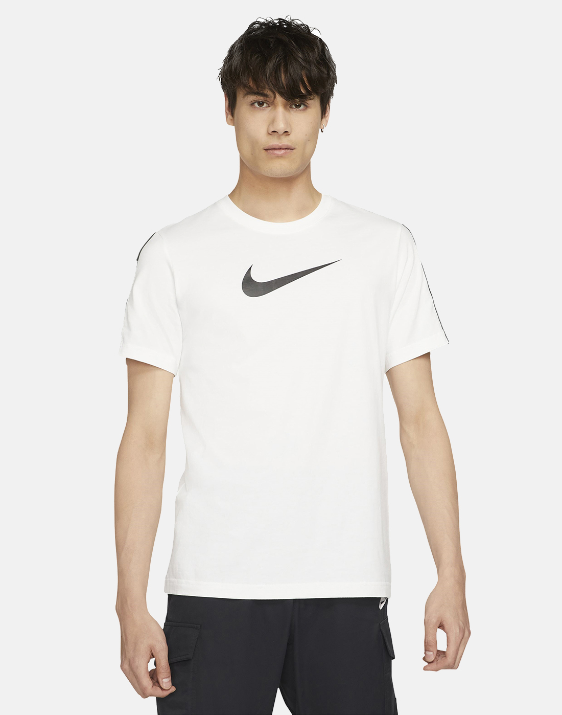 Nike Mens Repeat Taping T-shirt - White | Life Style Sports IE