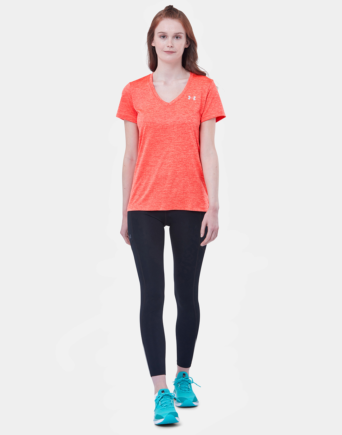Under Armour Womens Tech Twist Short Sleeve T-Shirt - Orange