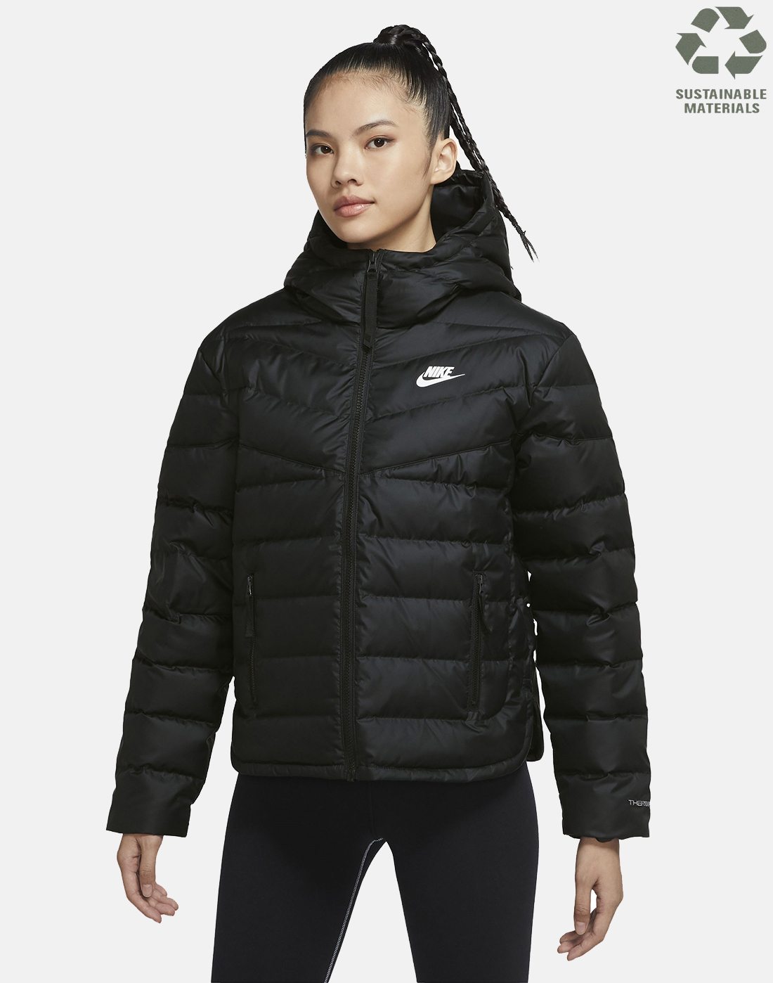 Nike Womens Therma Fit Repel Windrunner Hooded Jacket - Black