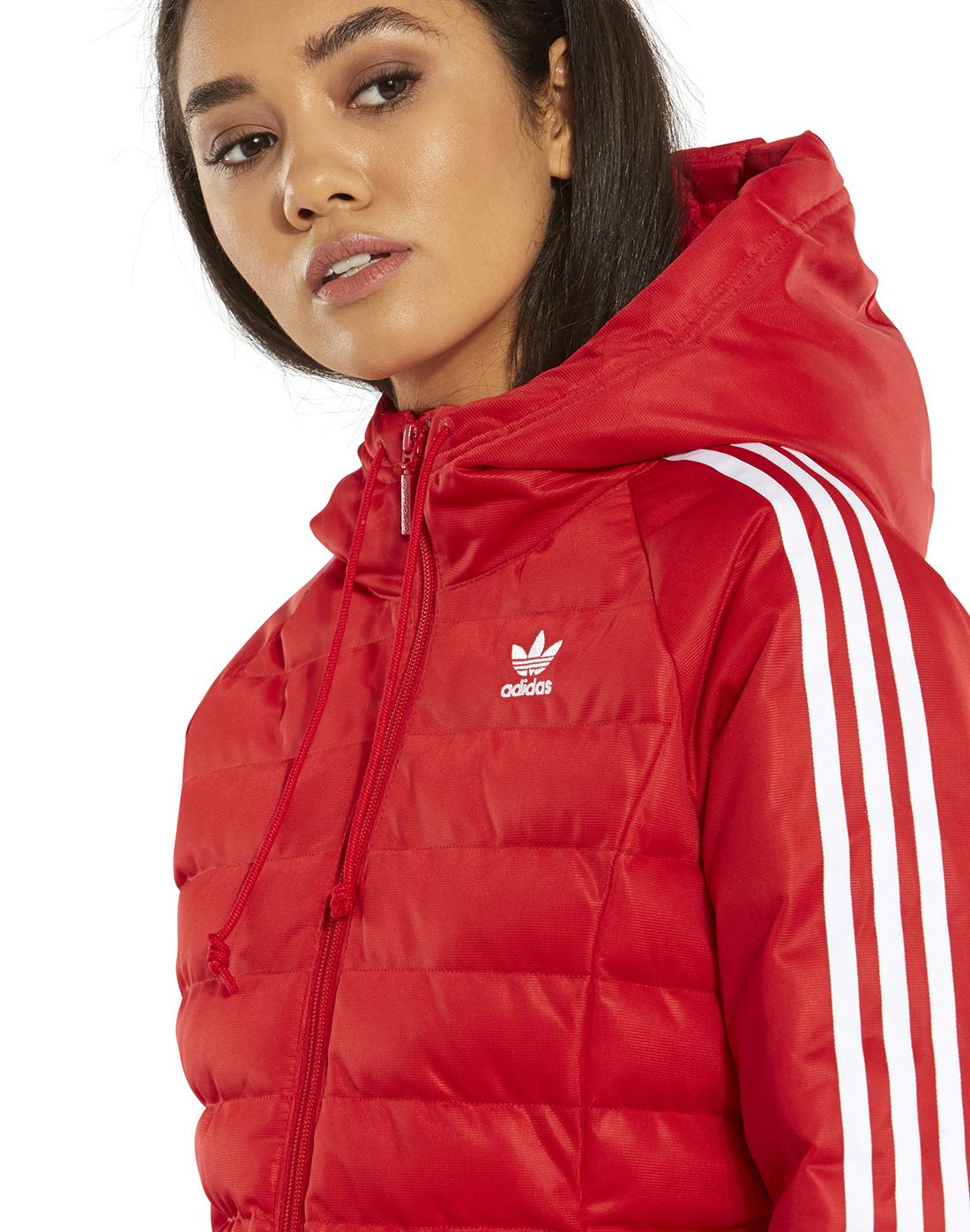 girls red adidas jacket