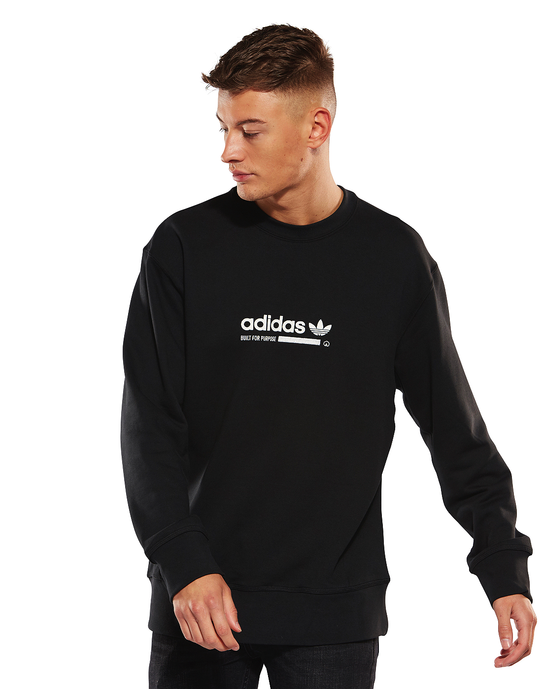 Men's adidas Originals Black Kaval Crew Top | Life Style Sports