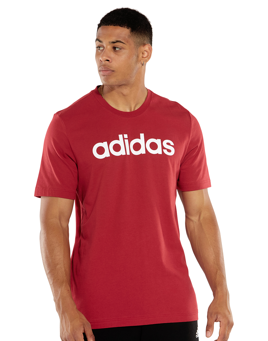 adidas Mens Linear T-Shirt - Red | Life Style Sports IE