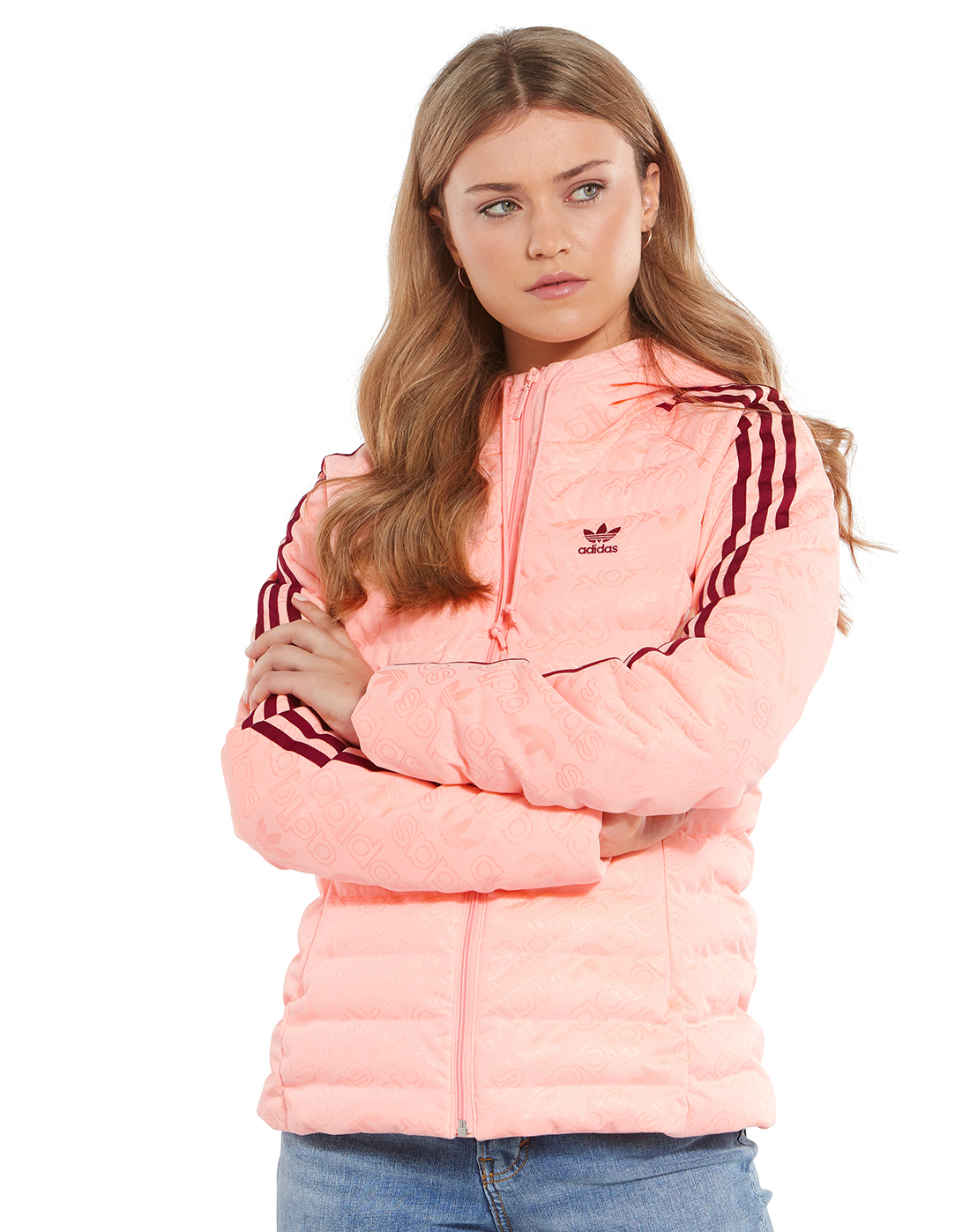 adidas Originals Womens Slim Jacket - Pink | Life Style Sports IE