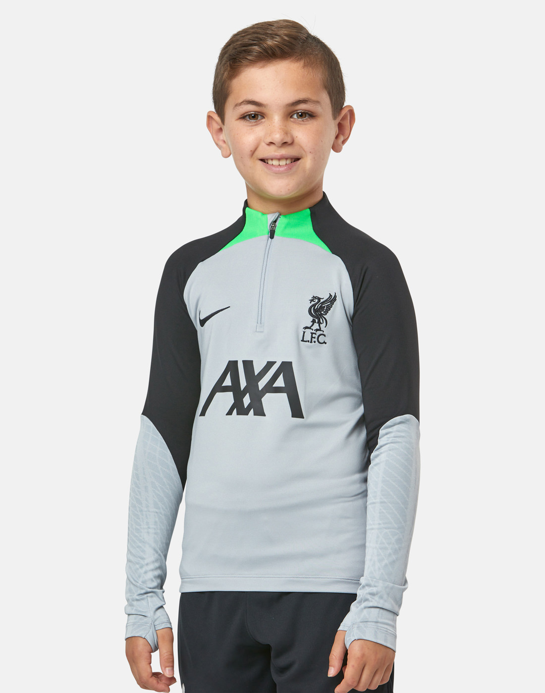 Nike Kids Liverpool Strike Drill Half Zip Top - Grey | Life Style Sports IE