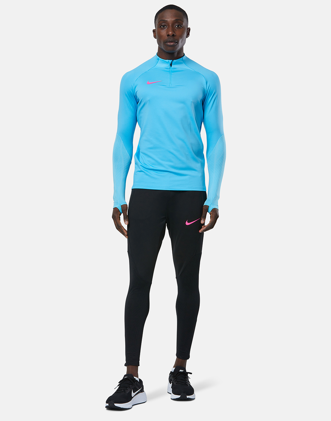 Nike Mens Strike Drill Quarter Zip Top - Blue | Life Style Sports UK