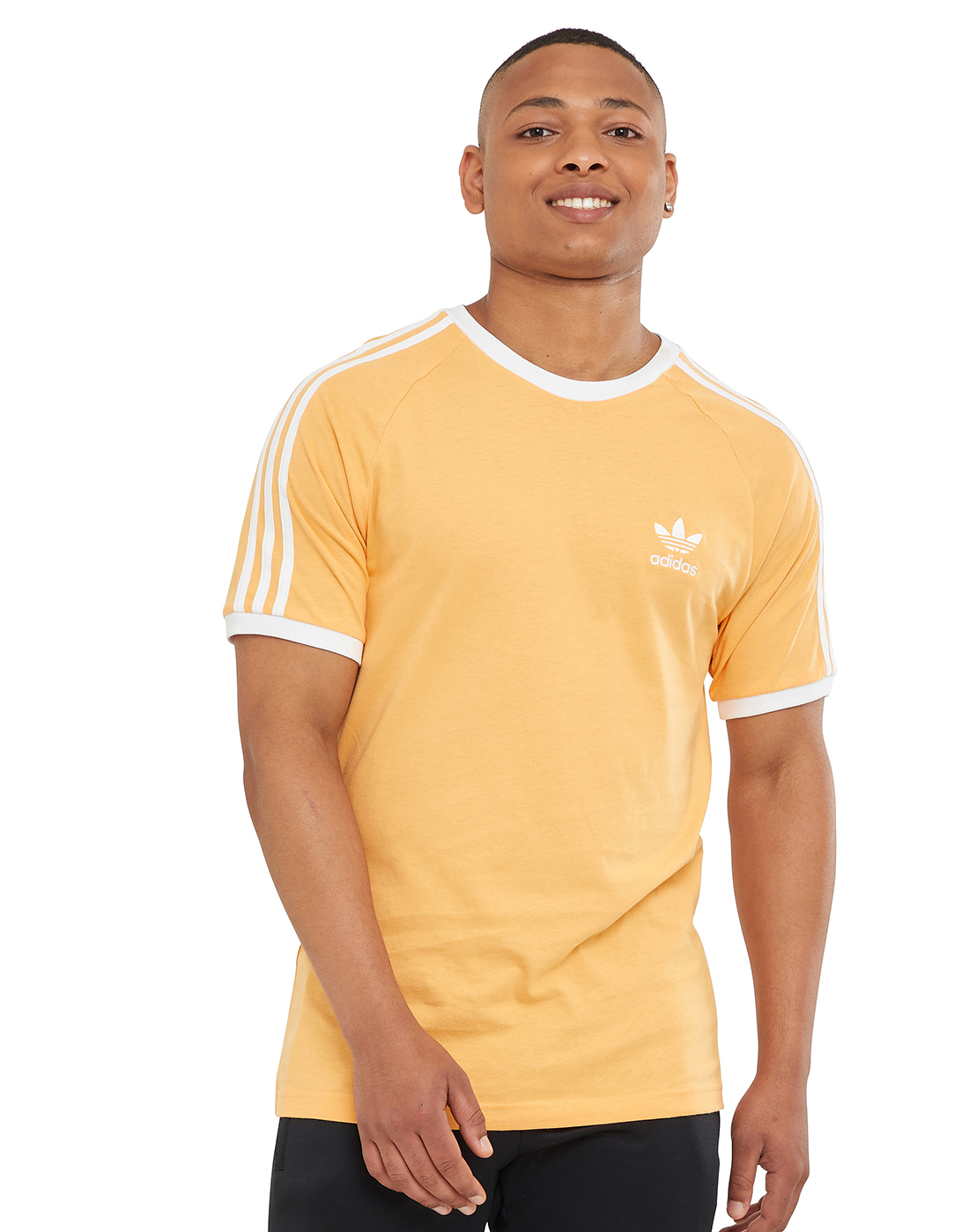 selvmord transfusion lækage adidas Originals Mens 3 Stripes T-Shirt - Orange | Life Style Sports IE