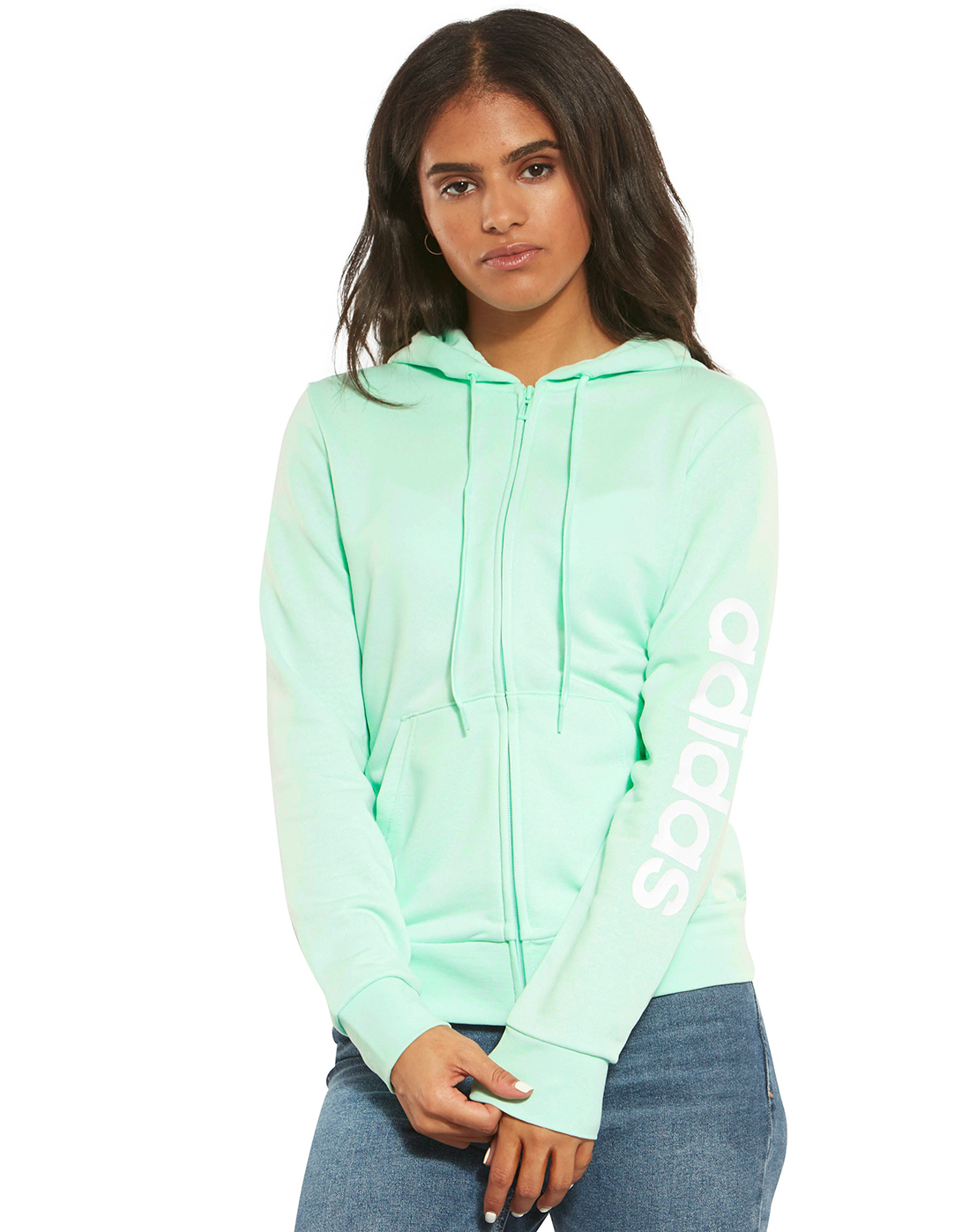 adidas linear full zip hoodie