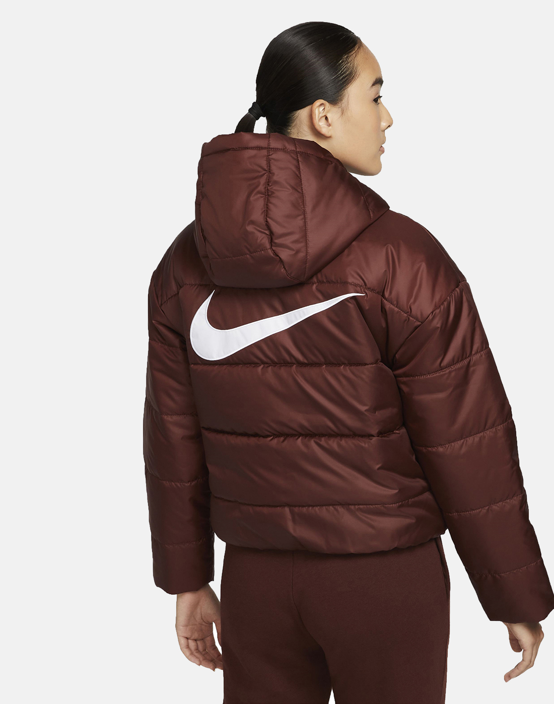 Nike Womens Therma Fit Repel Classic Hooded Jacket - Brown