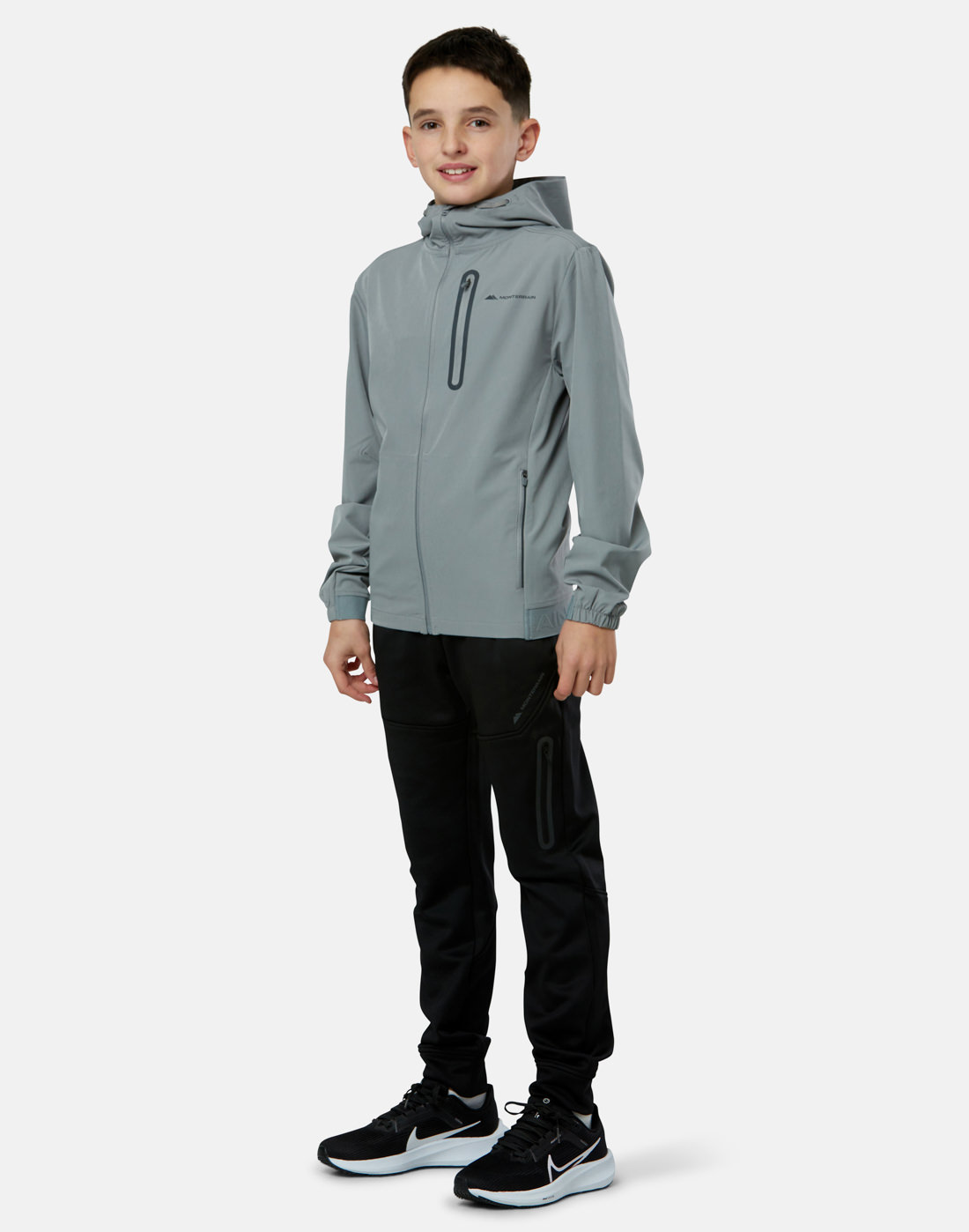 Monterrain Older Kids Bolt Woven Jacket - Grey | Life Style Sports IE