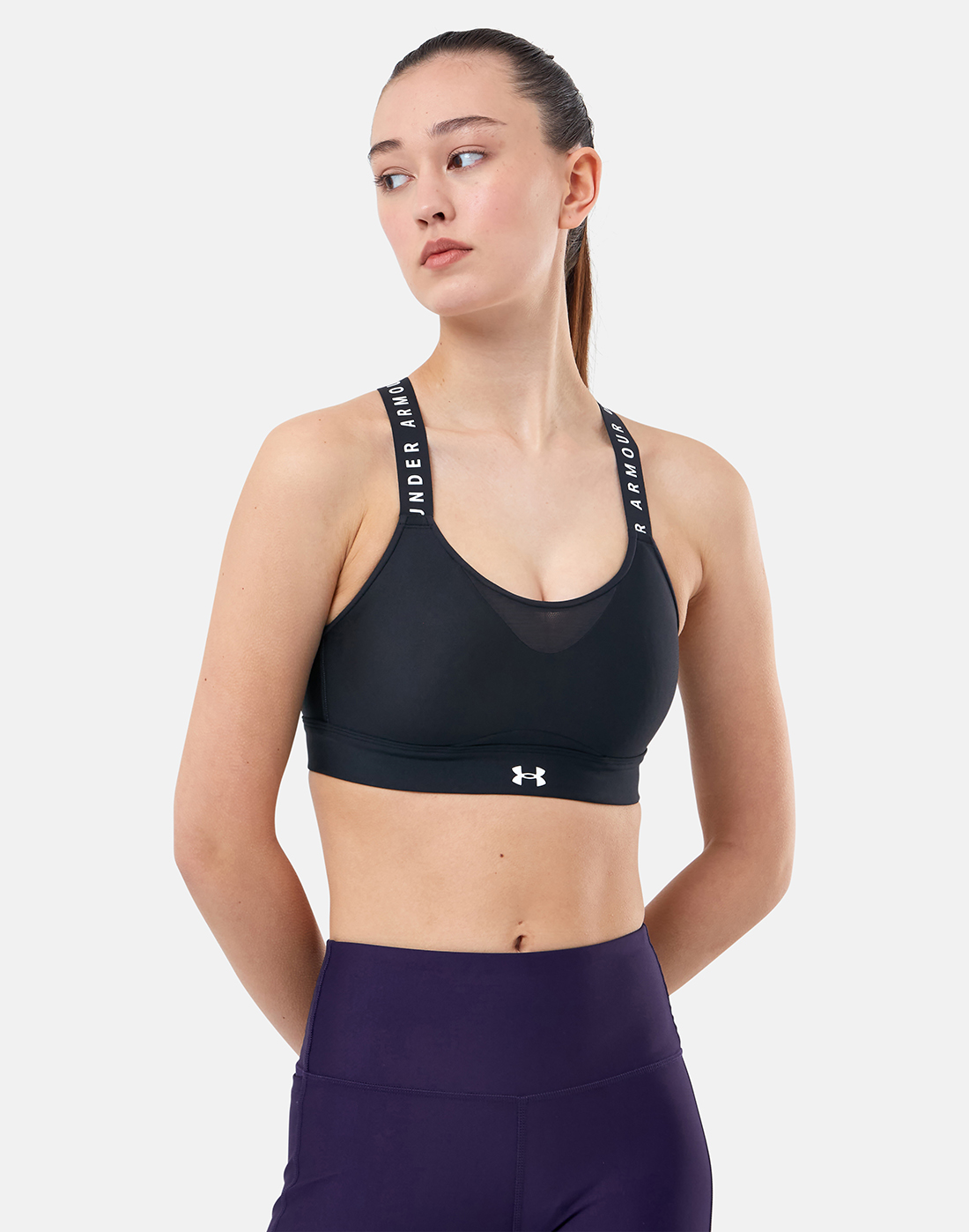 Under Armour Vanish Heather High Impact Sports Bra in Gray