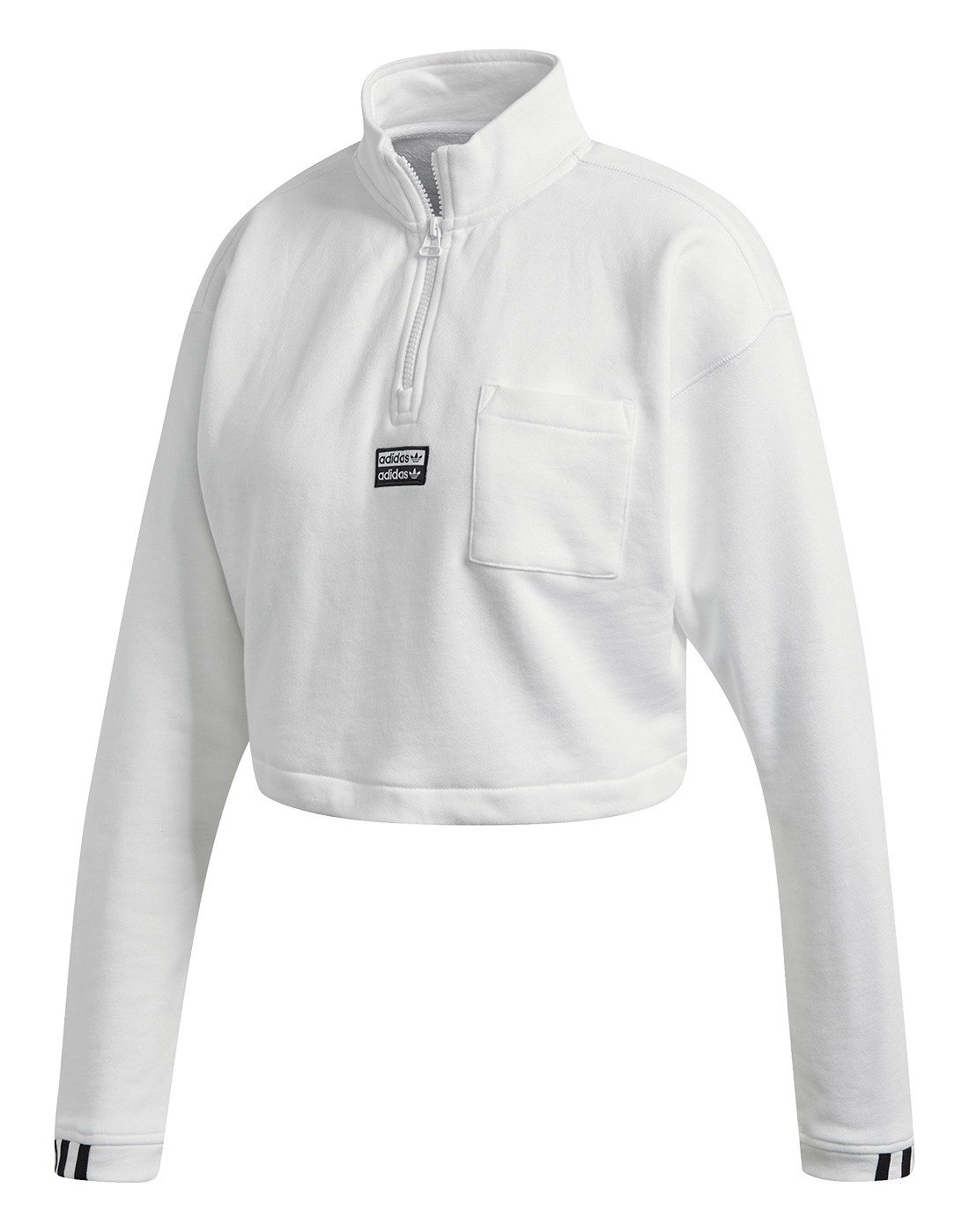 adidas half zip crop sweatshirt