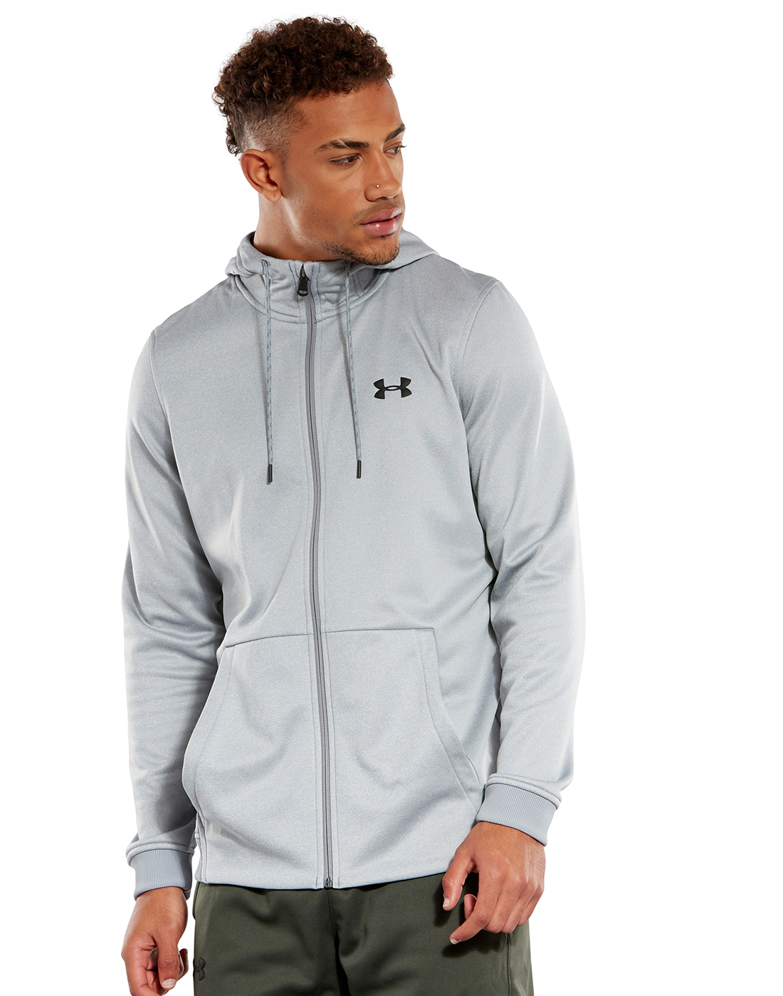 Under Armour Mens Armour Fleece Full Zip Hoodie - Grey | Life Style ...