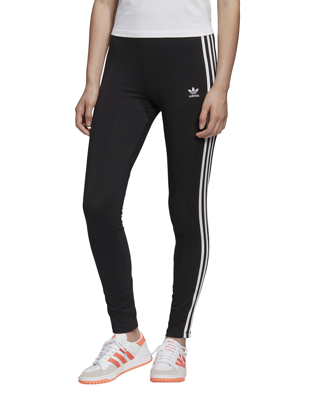 adidas Originals Womens 3 Stripes Leggings - Black | Life Style Sports IE