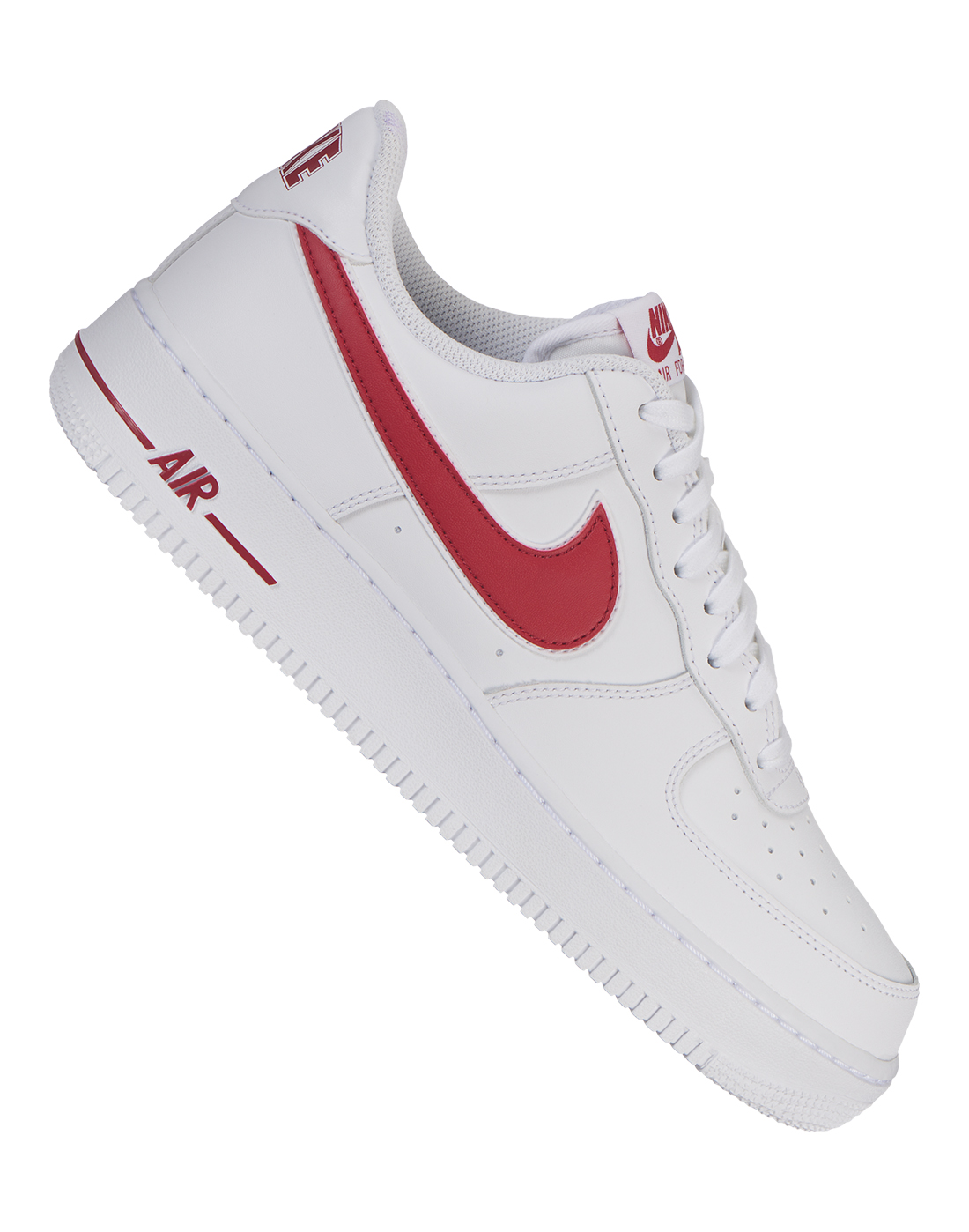 Men's White \u0026 Red Nike Air Force 1 