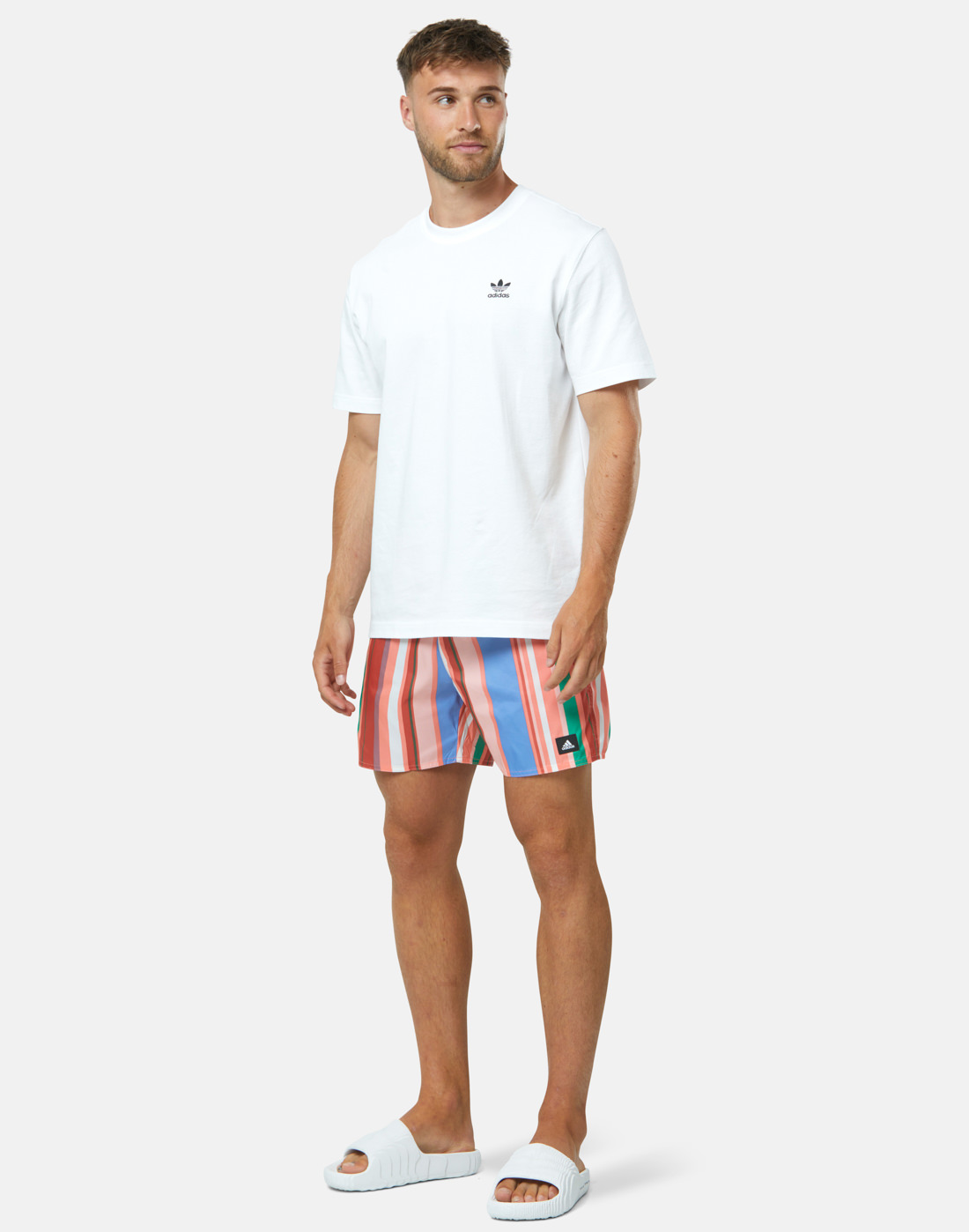 adidas Mens Striped Swim Shorts Assorted Life Style Sports UK
