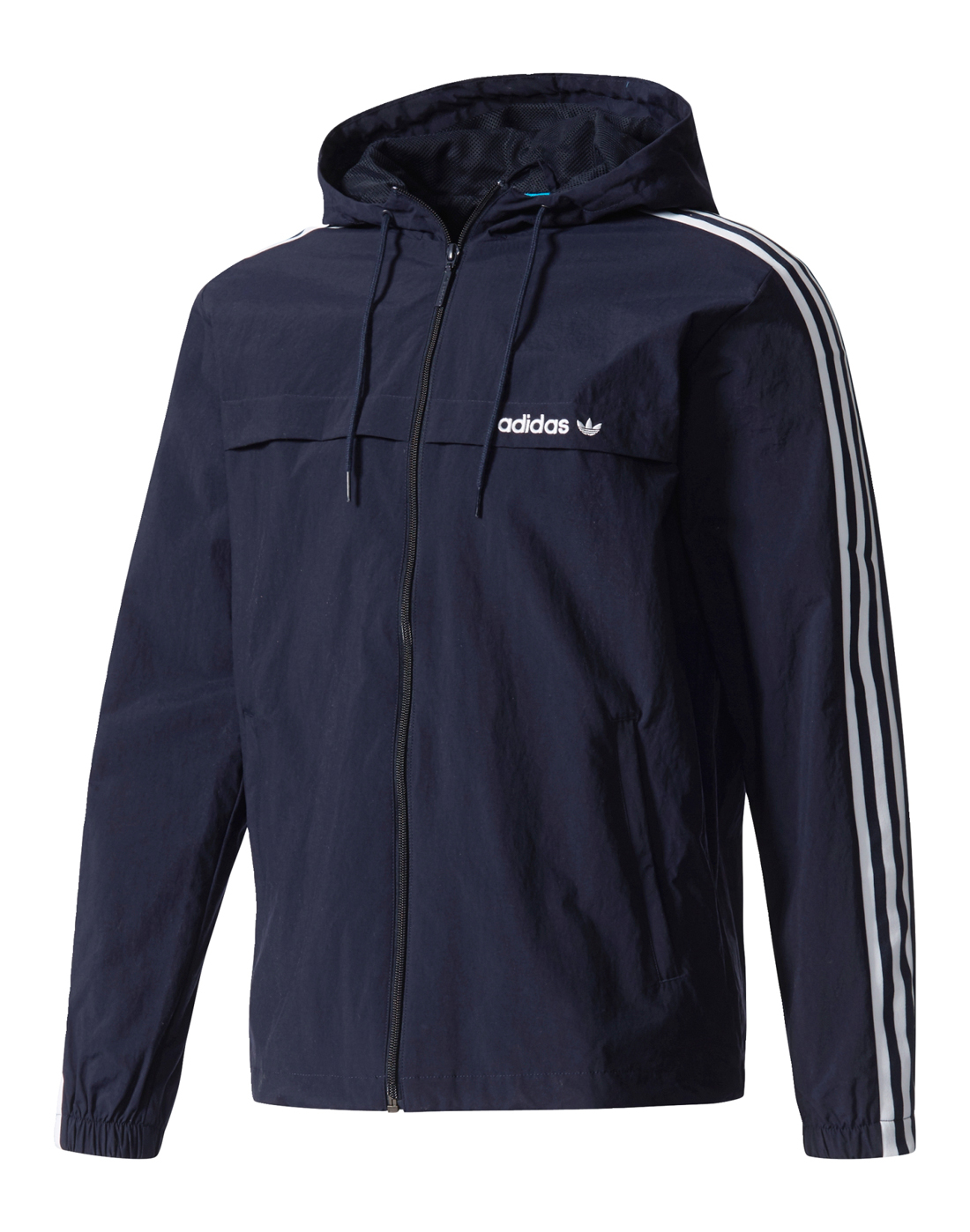 adidas Originals Mens 3 Stripe Windbreaker | Navy | Life Style Sports