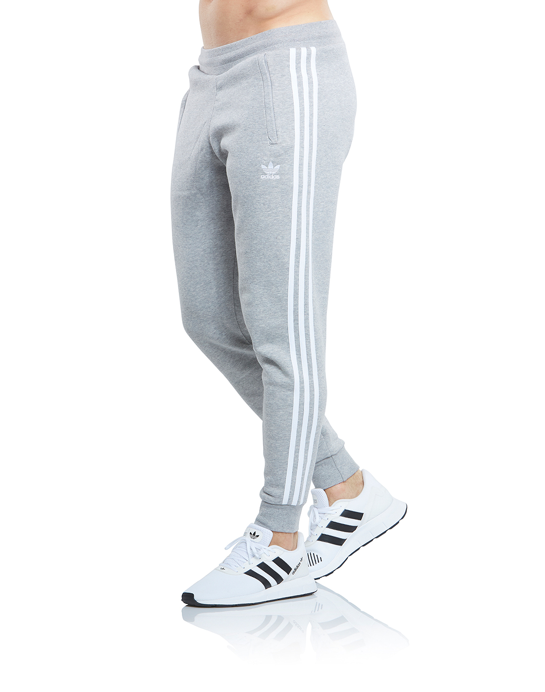 adidas Originals Mens 3-Stripes Pants - Grey | Life Style IE