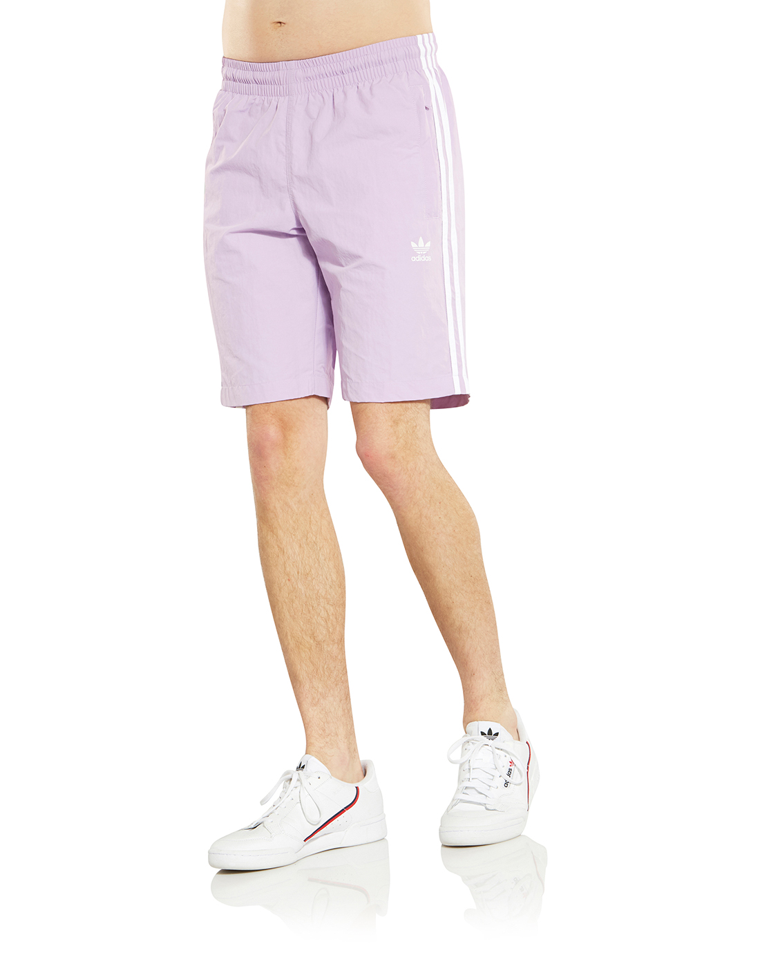 purple adidas shorts