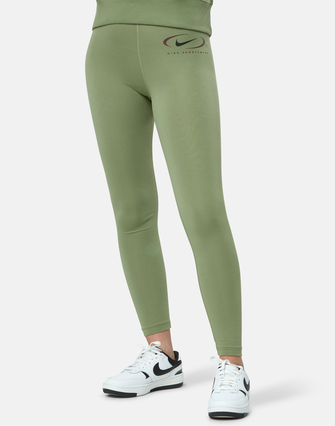 Nike Womens Life Swoosh Leggings - Green