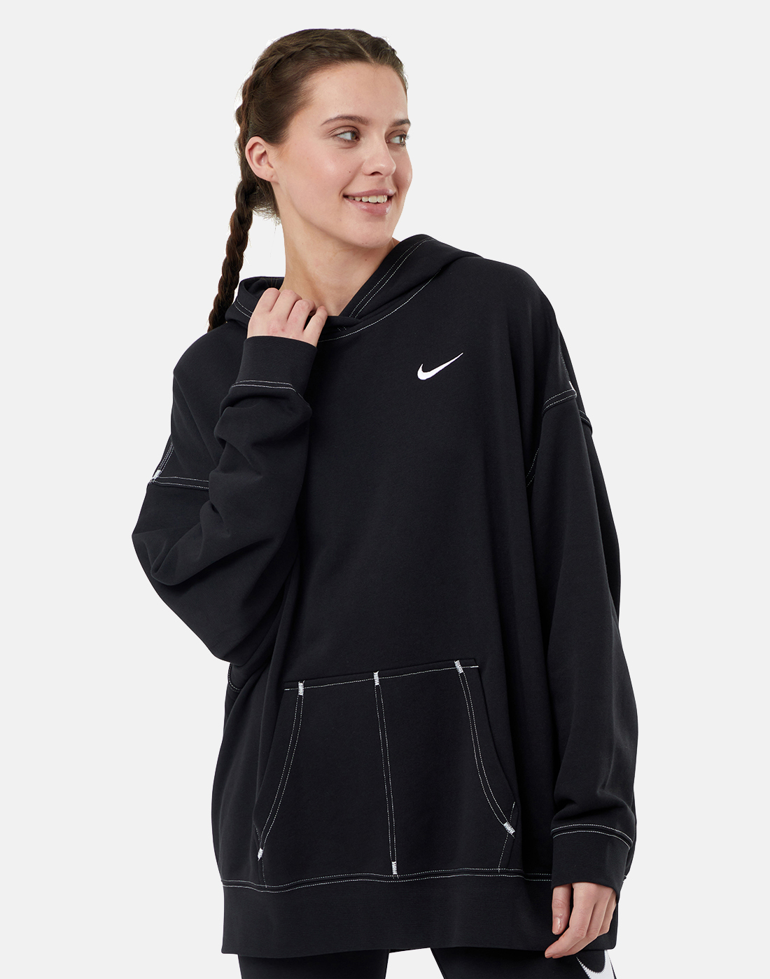 Nike WOMENS FLEECE HOODIE - Black | Life Style Sports UK