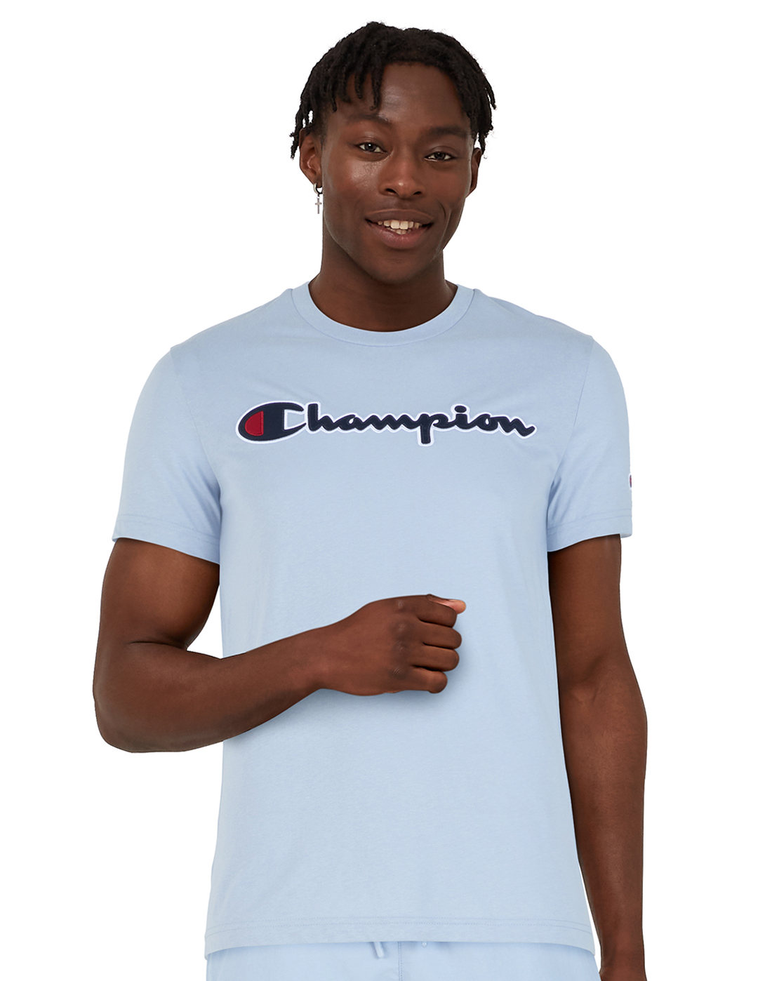 Champion Mens Rochester Logo T-Shirt - Blue | Life Style Sports IE