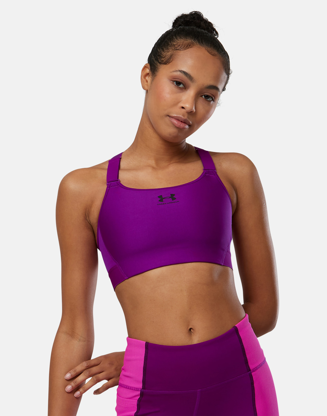 Under Armour Womens Heat Gear High Support Bra - Purple