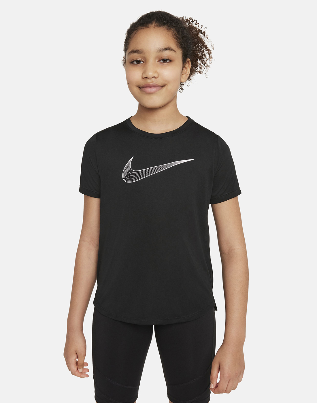 Nike Older Girls One T-Shirt - Black | Life Style Sports UK
