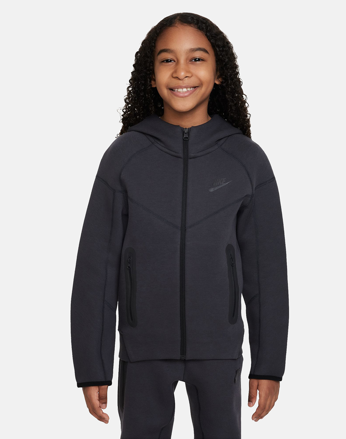 Nike Older Boys Tech Fleece Hoodie - Grey | Life Style Sports IE