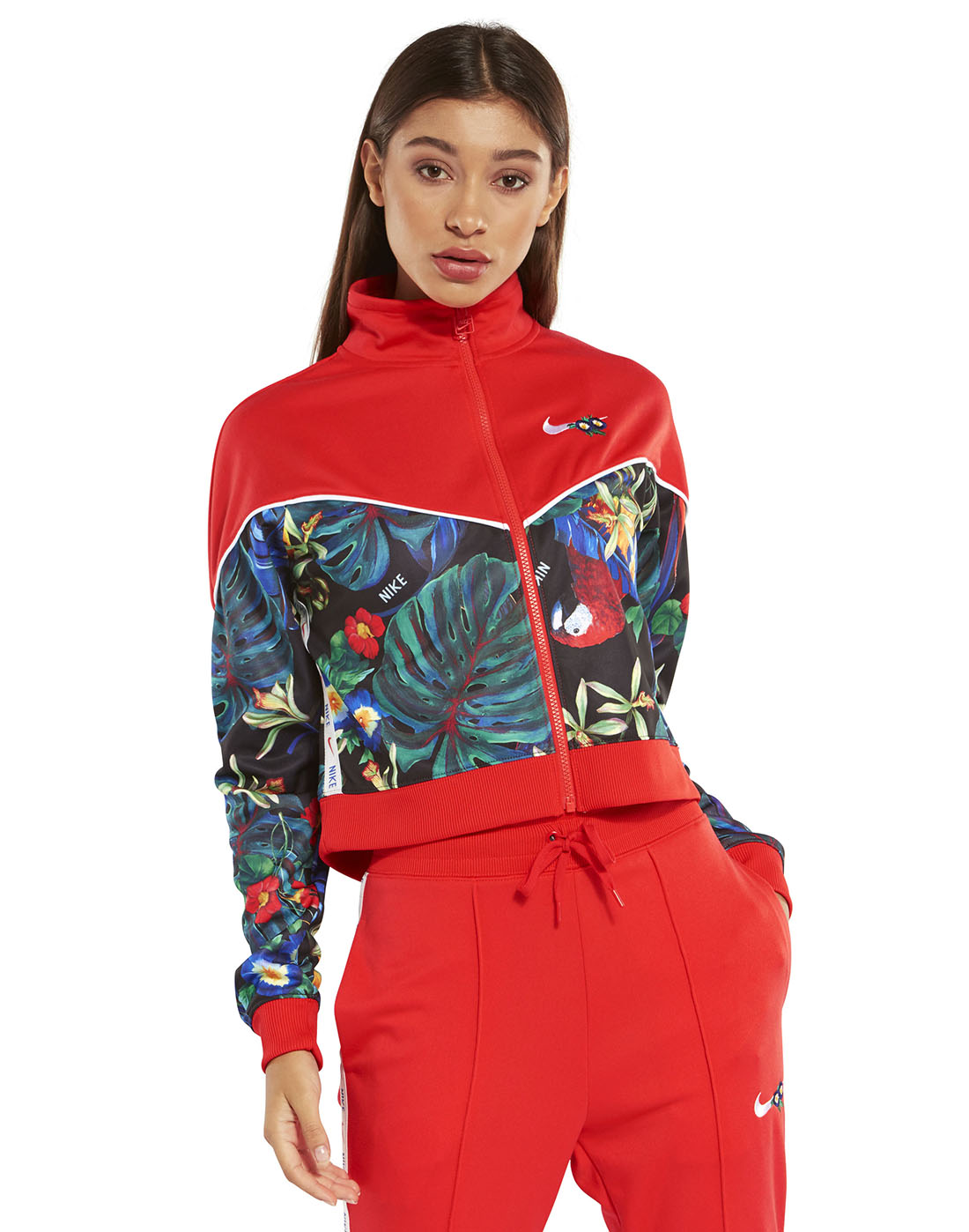 Women's Red Floral Nike Jacket | Life 