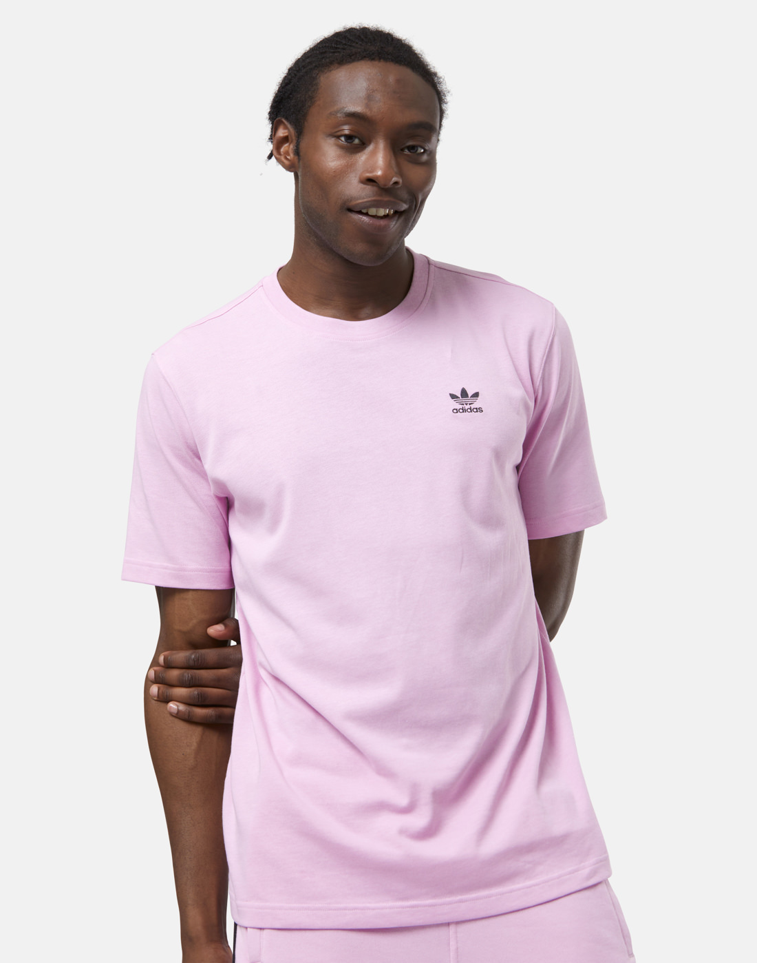 - Pink UK Mens Print Trefoil adidas | Sports T-Shirt Originals Back Life Style