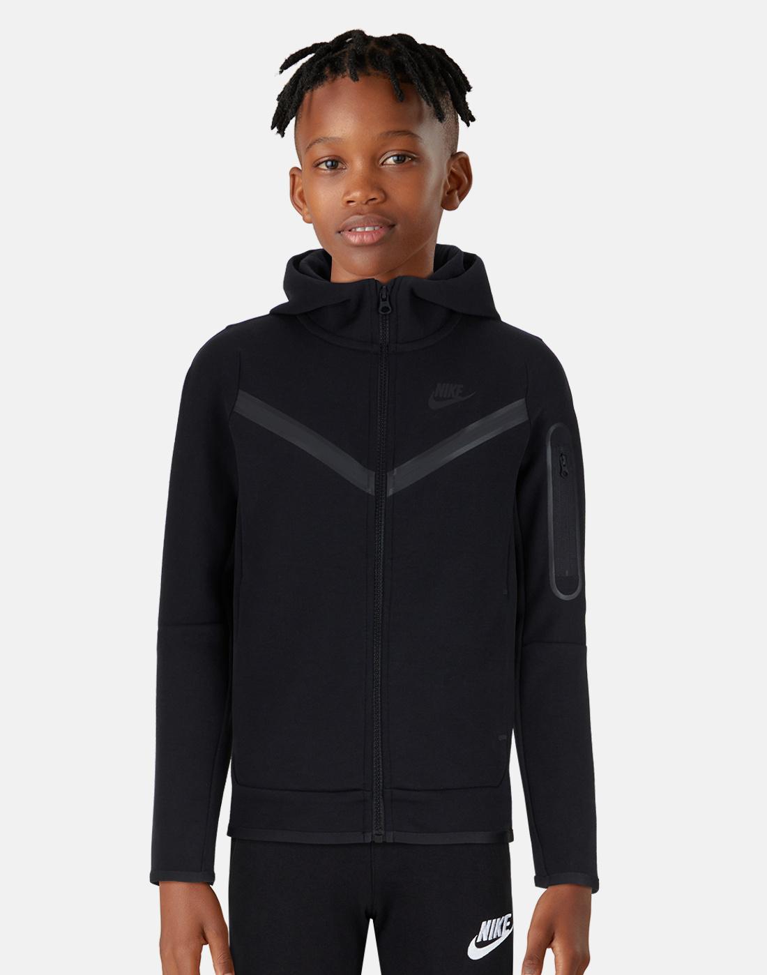 Nike Older Boys Tech Fleece Hoodie - Black | Life Style Sports IE