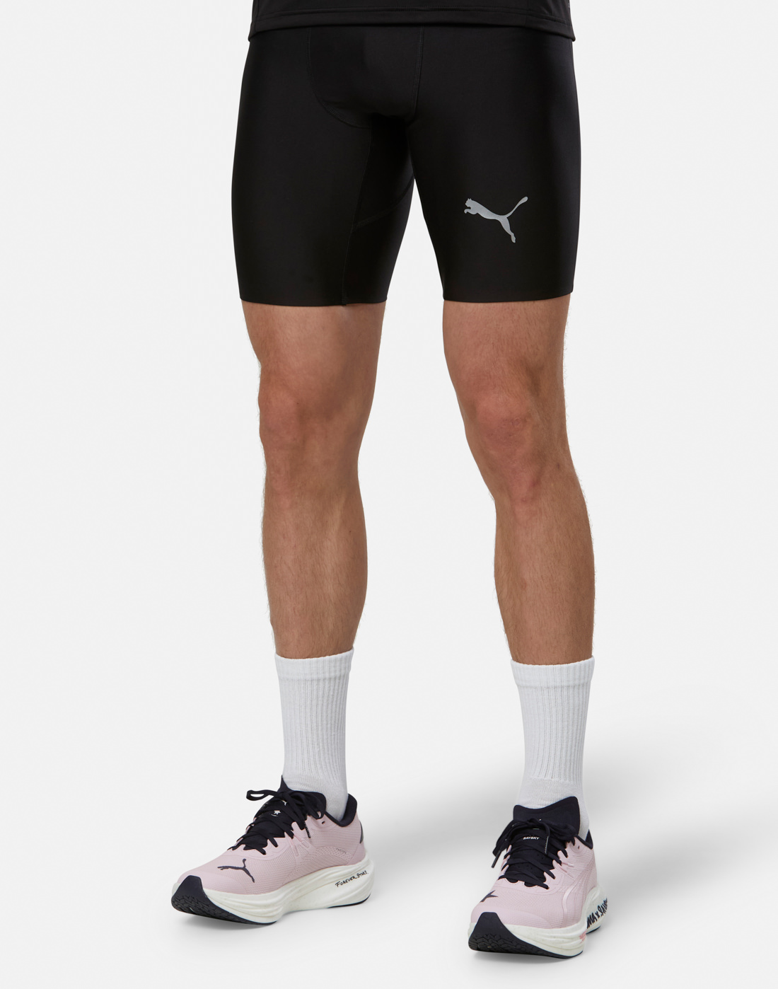 Men's Puma Race Day Ultraform 9in Shorts Tight in Black | XL