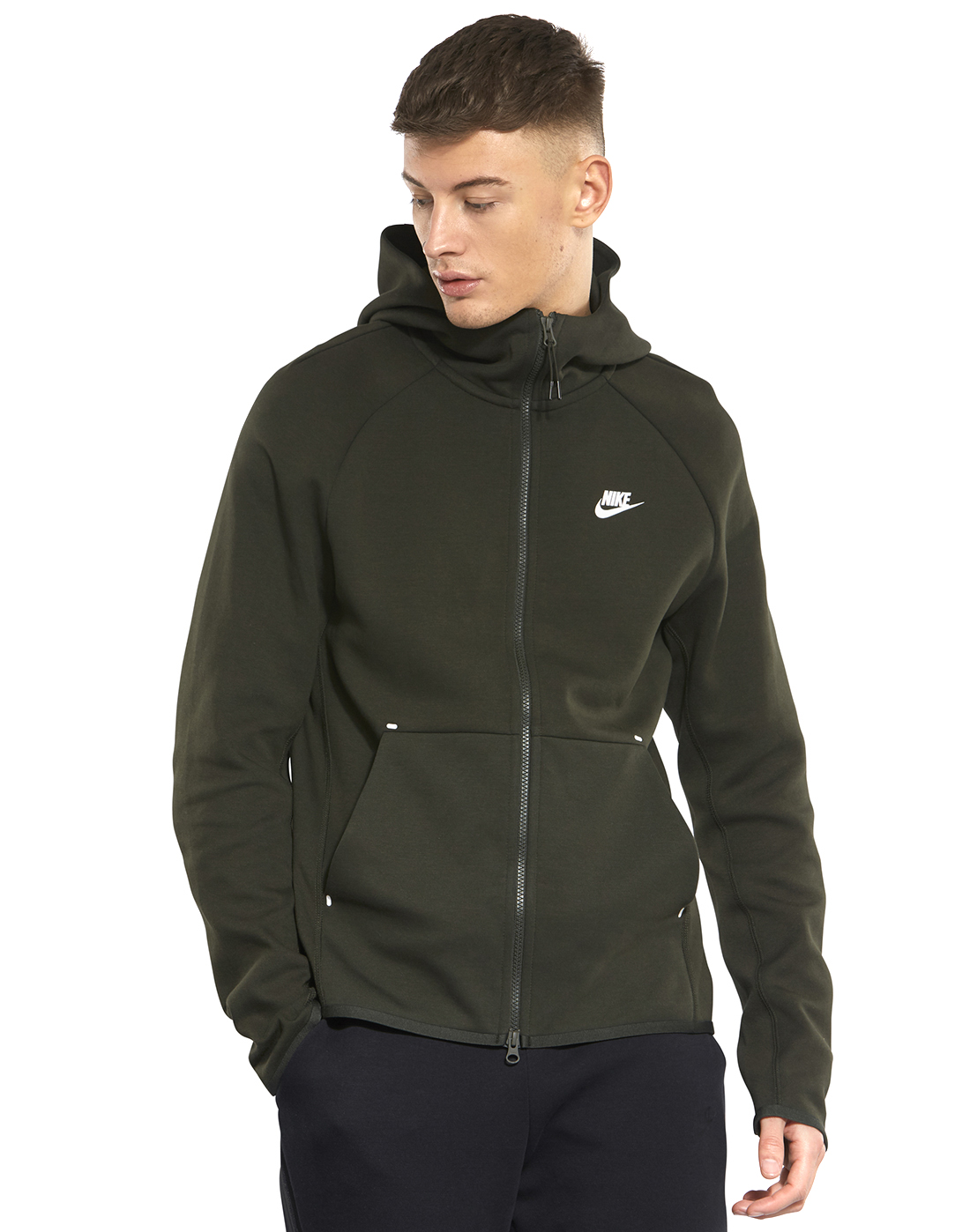 dark green tech fleece