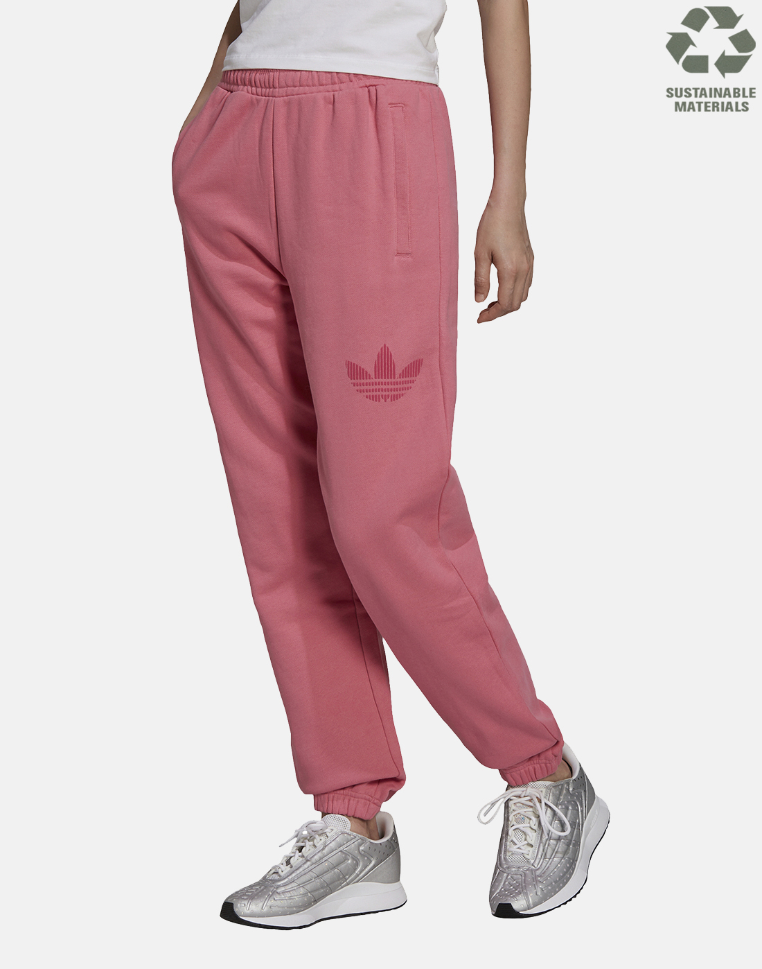 adidas Essentials Warmup Tricot Regular 3stripes Track Pants in Pink   Lyst