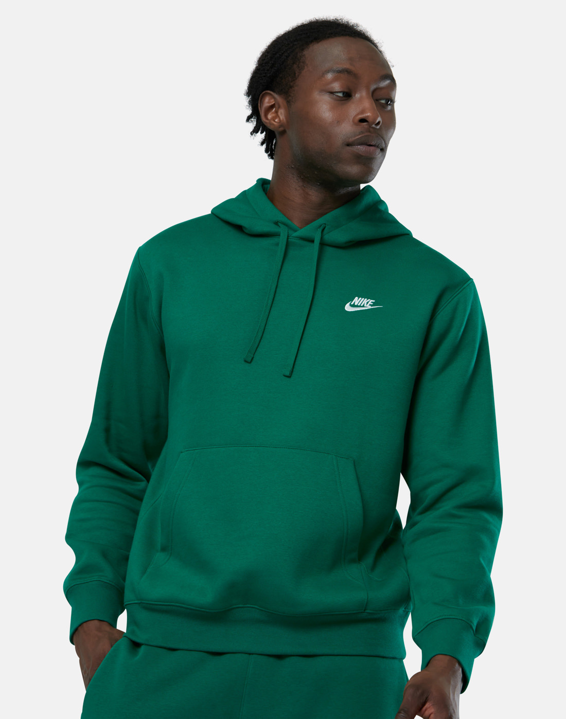 Nike Mens Club Fleece Hoodie - Green | Life Style Sports UK