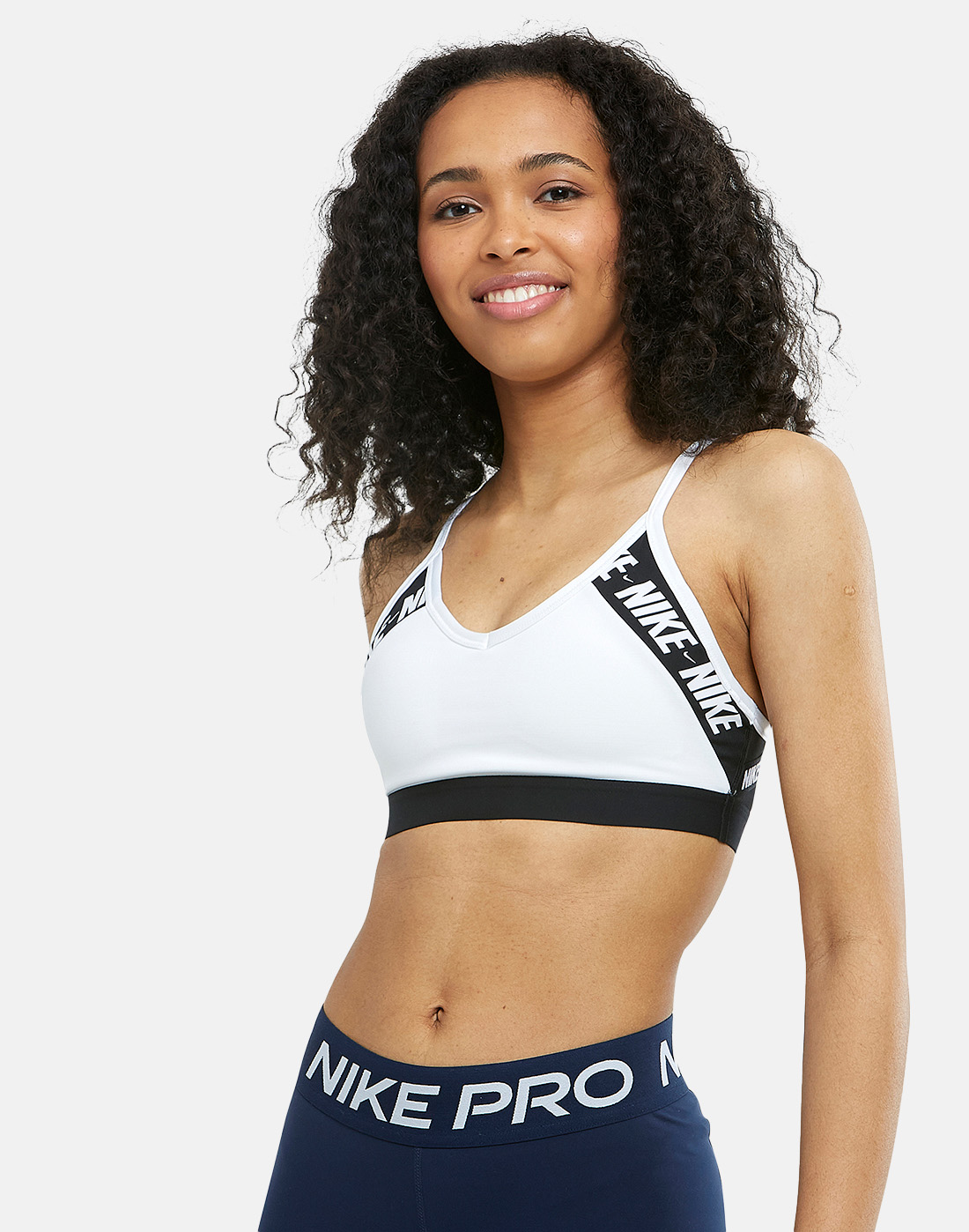 NIKE INDY SWOOSH BRA, Black Women's Sports Bras